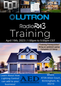 Lutron Radio Ra3 Dealer Training Flyer